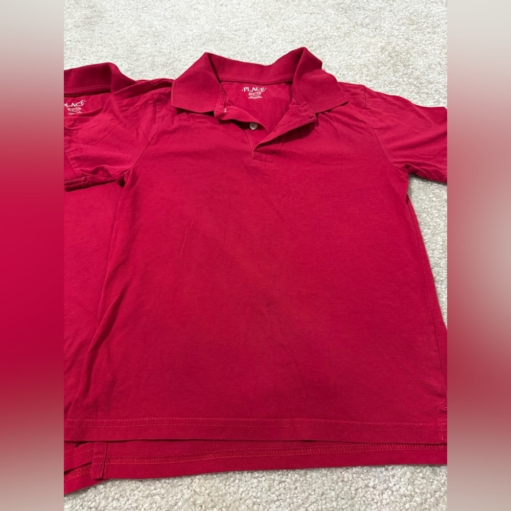 Preowned red boys polos (2). Size 7/8 - Picture 4 of 5